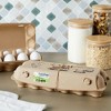 Okuna Outpost 18 Pack Paper Egg Cartons for 12 Chicken Eggs, 50 Self-Adhesive Labels, 1 Roll of Jute String, Brown - 2 of 4