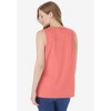 Woman Within Plus Size Smocked Henley Tank Top - 3 of 4