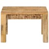 vidaXL Coffee Table 21.7 in.x21.7 in.x13.8 in. Solid Wood Mango - 3 of 4