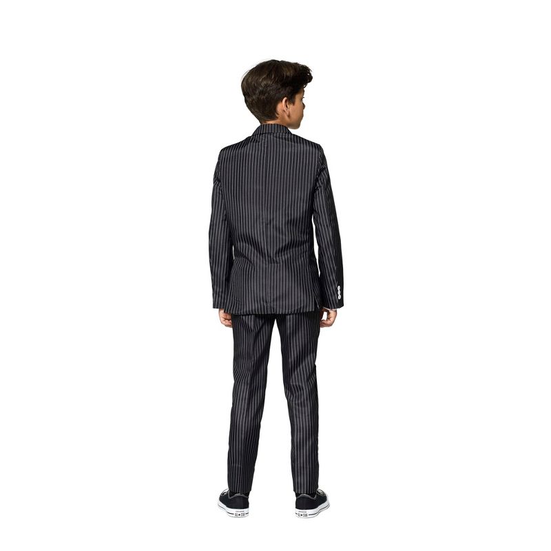 Suitmeister Boys Party Suit - Gangster Pinstripe Black, 2 of 4