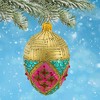 Miss Christmas 4.5 Inch Small Pink And Aqua Faberge Egg Christmas Tree Ornament , Christmas Decor Easter Holiday Heirloom (1PC) - 2 of 4