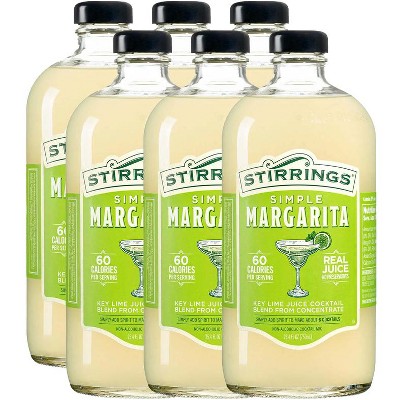 Stirrings Simple Margarita Cocktail Mix 750ml Bottles - Real Juice No Preservatives - 60 Calories - Drink Mixer