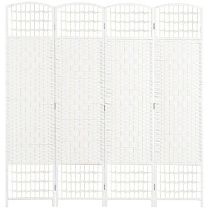 Aghana Digitals 3-Panel Folding Privacy Screen: Handwoven Wave Fiber Room Divider for Home Office, - 1 of 4