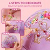 Joyfy Pink/Purple Baseball Cap Gem Art Set for Kids Ages 6-12, Gem Hat DIY Kit, Creative Arts and Crafts for Girls ,Perfect Christmas Birthday Gift - 4 of 4