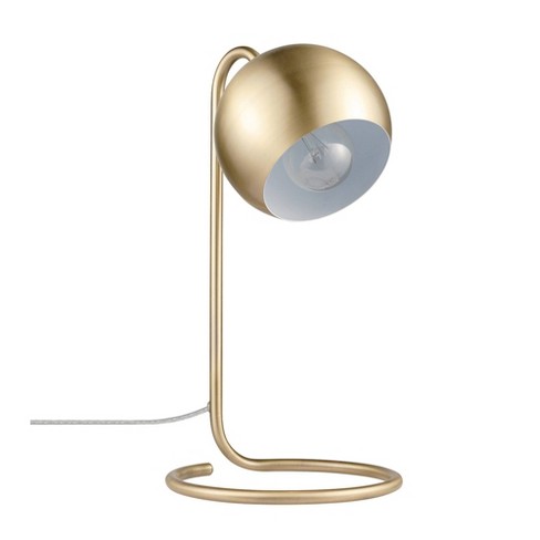 Brass globe hot sale table lamp