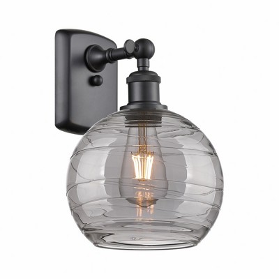Athens Deco Swirl - 1 Light Wall Sconce In Industrial Style-13 Inches Tall and 8 Inches Wide