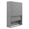 NicBex Full Size Murphy Bed 85" Wooden Bed Frame Morden Hideaway Wall Bed with Storage Shelf for Apartment - 4 of 4