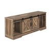 60" Transitional TV Stand with Barn-Style Sliding Doors, Cable Management, and Large Storage Cabinets for Living Room - 2 of 4