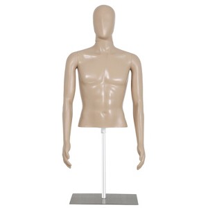BestMassage Male/Female Mannequin Torso Dress Form Manikin Height Adjustable, Nature - 1 of 4