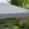 Resenkos Patio Garden Pergola, Pergola Canopy,10' x 20' Pop Up Canopy Tent with Carry Bag, for Catering, Events, Wedding, Backyard BBQ, Gray - 4 of 4