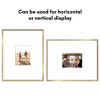 Americanflat 16x20 Picture Frame with Polished Plexiglass - Use as 6x8 Frame with Mat or Display 16x20 Photo Without Mat - Gold - 4 of 4