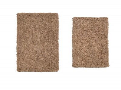 Fantasia Bath Rug Collection Cotton Shaggy Pattern Tufted Set of 2 Bath Rug Set - Home Weavers