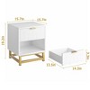 Whizmax Nightstand with 2 Drawer, Storage Side Table suitable for Bedroom, Living Room, Stylish White Finish - 4 of 4