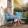 Outdoor Glider Chairs with Coffee Table, Patio 2-Seat Rocking Chair Swing with Breathable Sling for Backyard - 4 of 4