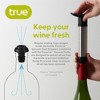 True Preserve: Vacuum Seal Stoppers bottle preserver, Wine Bottle Cork Set, Wine Saver and Stopper, Accessories for Wine Bottles, Black, Set of 2 - 3 of 4