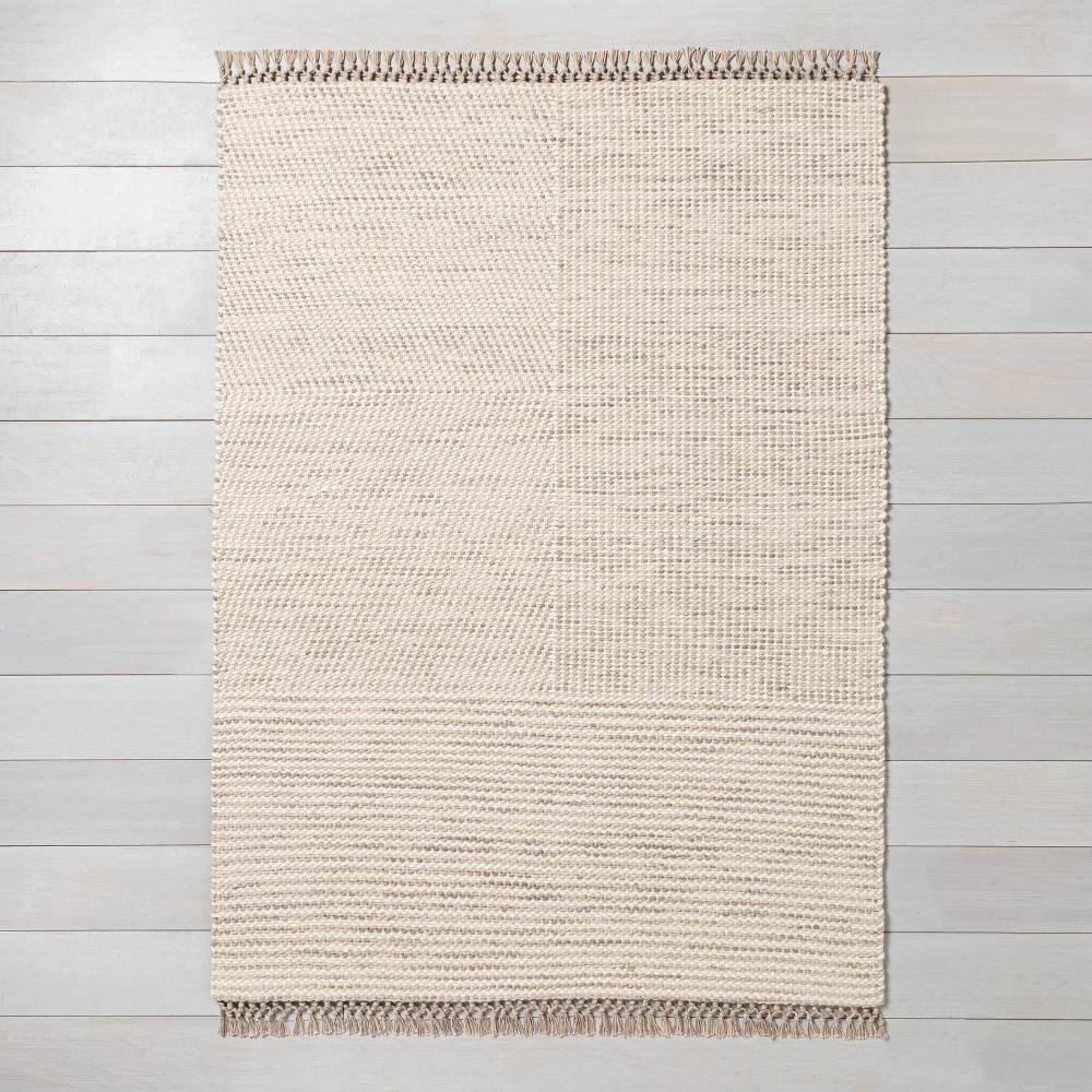 5' x 7' Heathered Area Rug Oatmeal - Hearth & Hand with Magnolia