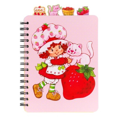 Inkology, LLC Strawberry Shortcake 4-Tab Spiral Notebook With 160 Dotted Sheets | 6 x 9 Inches