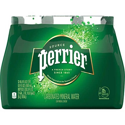 Perrier Sparkling Water, Plastic Water Bottles - 16.9 Fl Oz (pack Of 12)