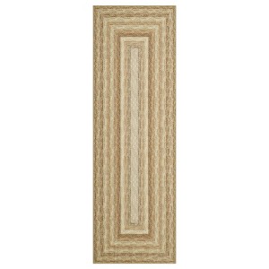 Washable Modern Bordered Bedroom Living Room Area Rugs, Geometric Non Slip Throw Carpet for Home Decor - 1 of 4