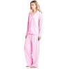 Casual Nights Women's Long Sleeve Floral Button Down Pajama Set - 2 of 4