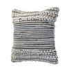 HomeRoots Set of Two 18" Blue And Ivory Cotton Throw Pillows with Texture - 4 of 4