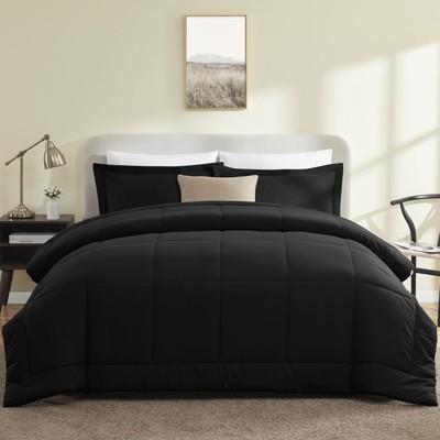 BAGOKIE All Seasons 3 Pieces Comforter Set Box Stitched Bedding Set
