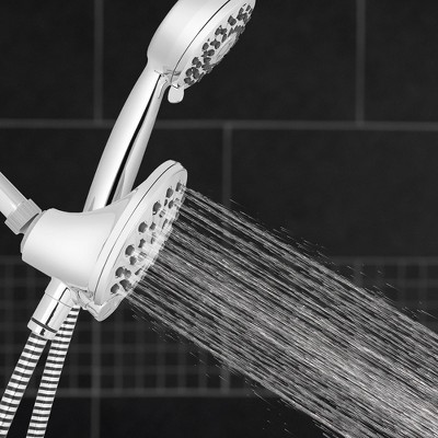 Waterpik Chrome 8-Setting Handheld and Rain Showerhead Combo