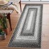 Modern Braided Print Area Rug Boho Rug Geometric Rug Washable Living Room Bedroom Rug - 3 of 4
