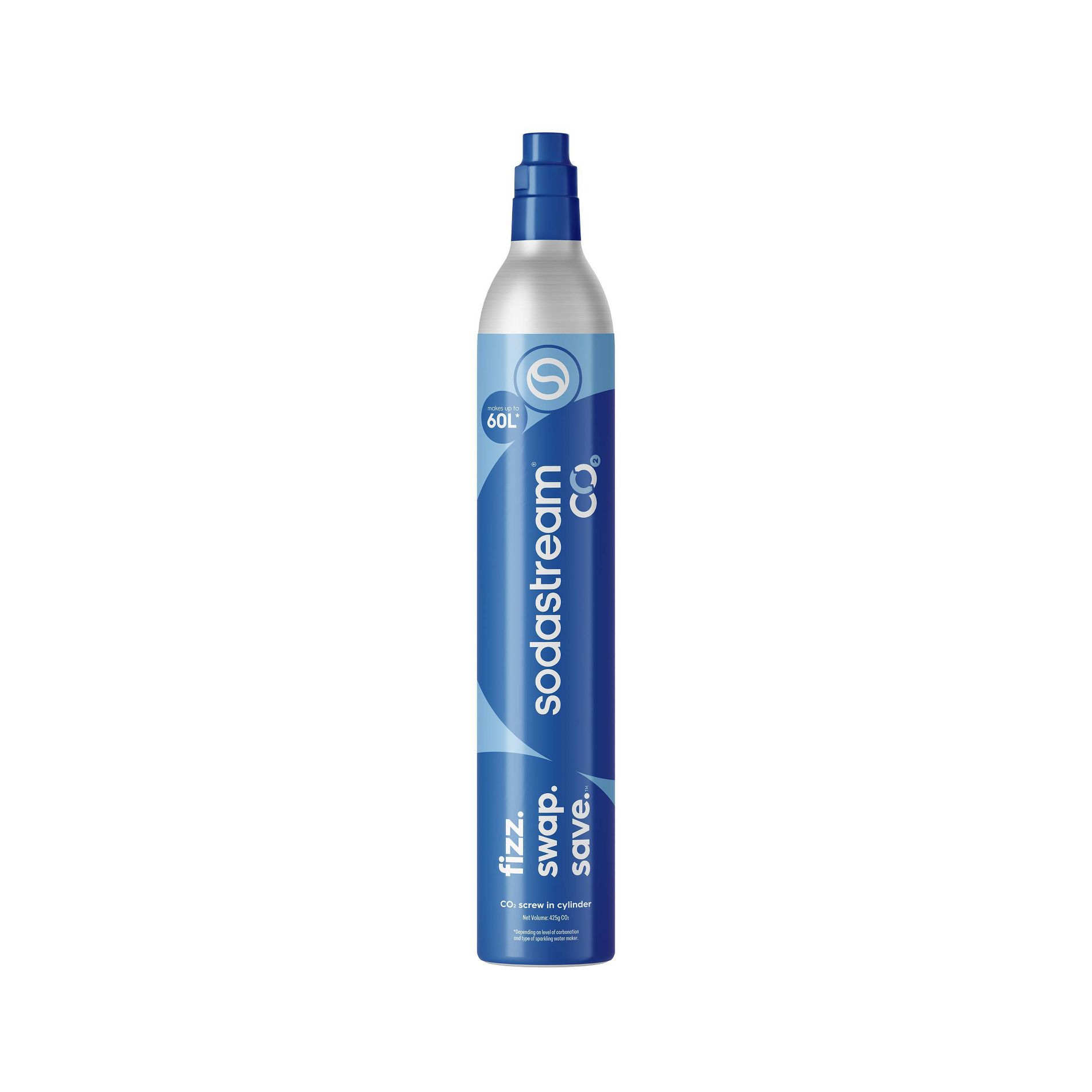 SodaStream 60L Blue Screw-In CO2 Cylinder, Spare