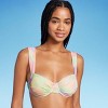 Women's Mesh Overlay Underwire Bikini Top - Wild Fable™ Multi Swirl Print - 3 of 4