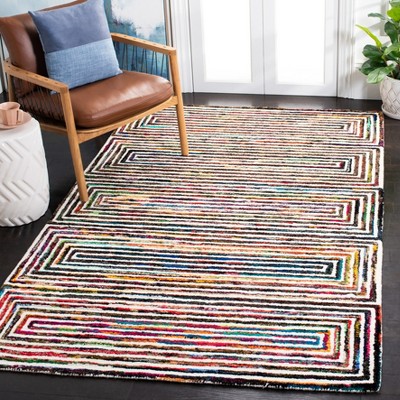 Multicolor Hand-Tufted Wool and Synthetic 4' x 6' Area Rug