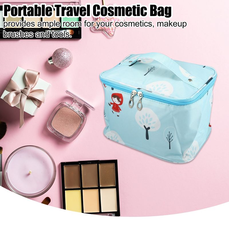 Unique Bargains Portable Large Capacity Travel Makeup Cosmetic Case Organizer Bag 1 Pc, 2 of 7