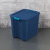 Sterilite 26 Gal Latch and Carry, Stackable Storage Bin with Latching Lid, Plastic Tote Container to Organize Closets, Blue with Blue Lid, 4-Pack - 4 of 4