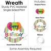 Big Dot of Happiness Cheerful Happy Birthday - Outdoor Colorful Birthday Party Decor - Front Door Wreath - 3 of 4