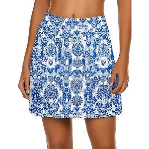Ekouaer Women's Active Performance Skort Lightweight Skirt for Running Tennis Golf Workout Sports - 1 of 4