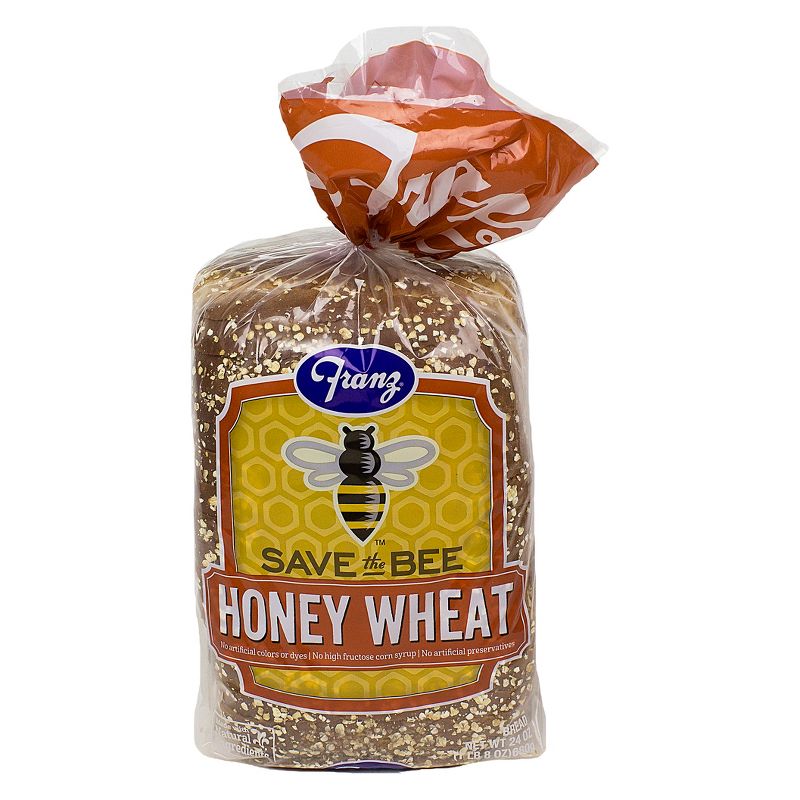 Franz Save the Bee Honey Wheat Bread - 24oz, 1 of 3