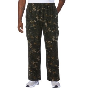 KingSize Fleece Cargo Sweatpants - 3XL, Forest Camo Green : Target