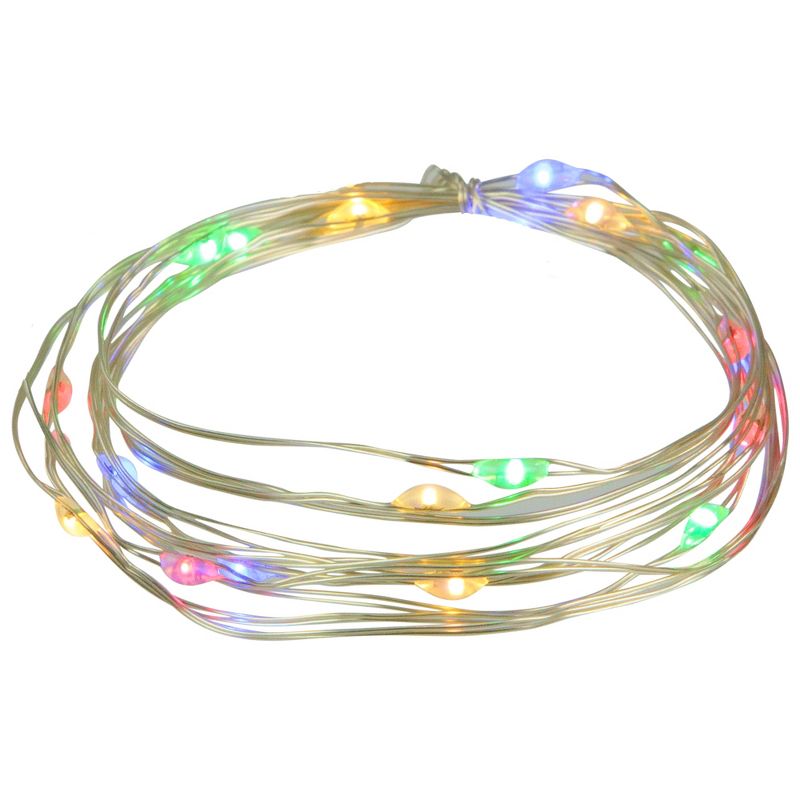 Northlight 20-Count Multi-color LED Micro Fairy Christmas Lights - 6ft, Copper Wire, 2 of 6