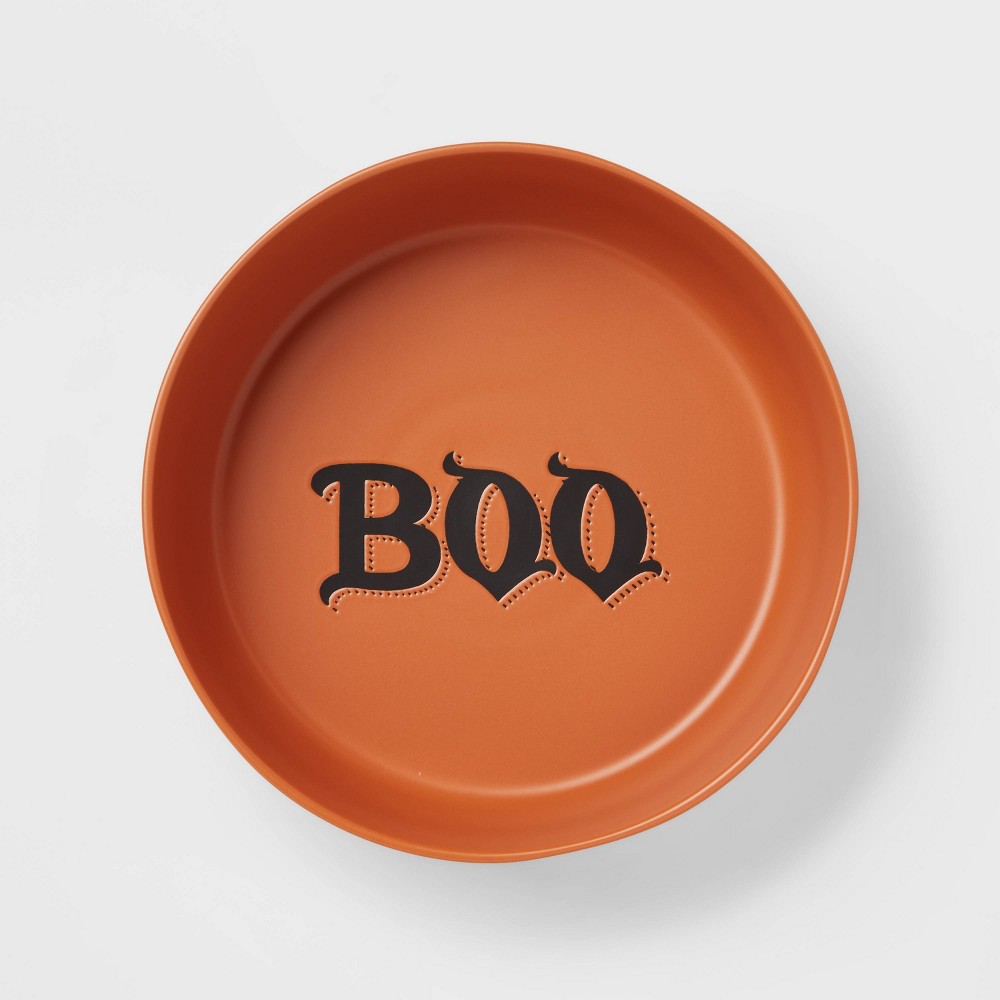 Halloween Stoneware Serving Bowl 'Boo' Orange - Threshold™