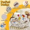 Kids Bean Bag Sofa Couch Reading Chair With Children Friendly Handle For Easy Movement & Double Pockets For Good Storage, Graffiti Flocking Sofa - 2 of 4