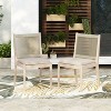 NicBex Set of 2 Outdoor Dining Chair,Modern Patio Dining Chairs with Woven Rope Decoration,Armless Wood Chairs Suitable for Patio,Garden - 2 of 4