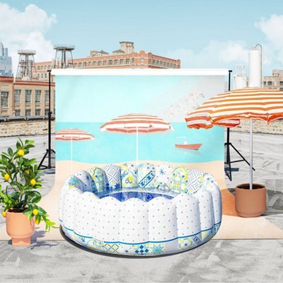 Amalfi Blue and White Round Inflatable Pool
