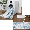 Acekool 2x3 Washable Soft Area Rug, Modern Abstract Blue, Stain Resistant Non-Slip Foldable Small Carpet for Living Room, Bedroom, Office - 4 of 4