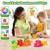 18-Piece Plant Pot Stacking and Puzzle Set, Color Sorting Montessori Toy for Toddlers Ages 1-3 - 2 of 4
