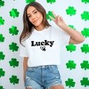 Simply Sage Market Women's Lucky With Heart And Clover Short Sleeve Garment Dyed Tee - 2 of 4