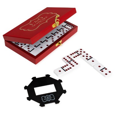 FAO Schwarz - Double 6 Color Dot Dominoes Game