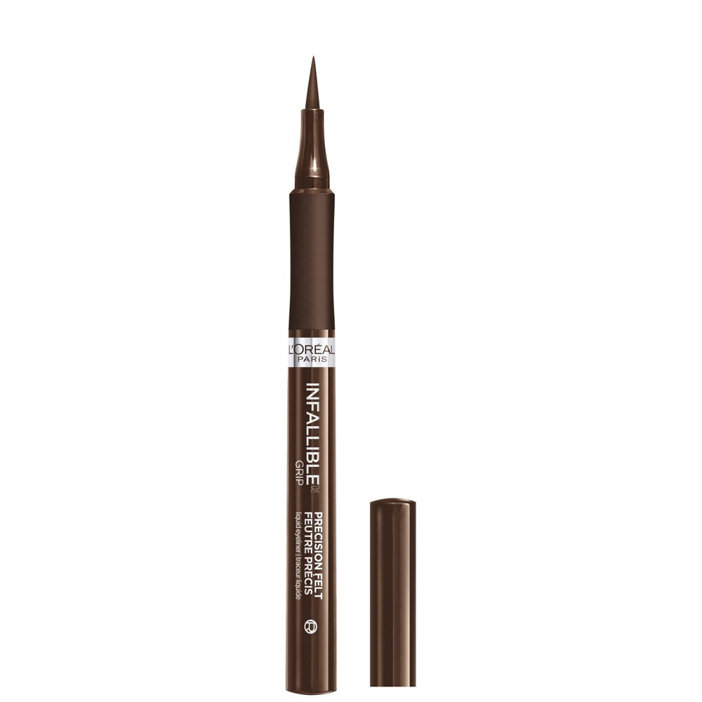 Photos - Eye / Eyebrow Pencil LOreal L'Oreal Paris Infallible Grip Precision Felt Tip Waterproof Eyeliner - 605 Brown - 0.034 fl oz 