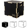 Fitvids 16" x 14" x 12" Wooden Plyometric Box Non-Slip Jump Platform, Black - 2 of 4