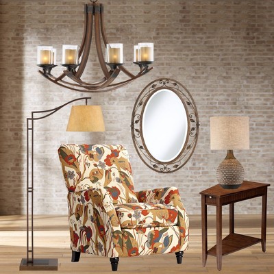 Eden Park Oval French Bronze Beveled Vanity Wall Mirror 39"