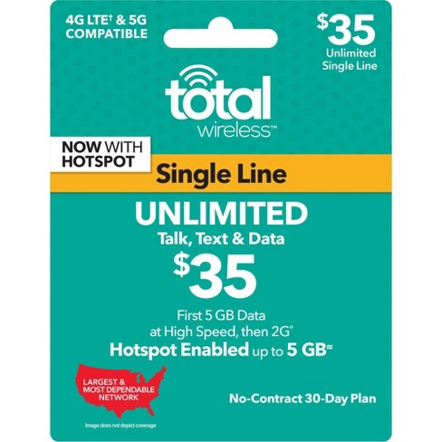 Total Wireless 35 Individual 30 Day Plan Email Delivery Target